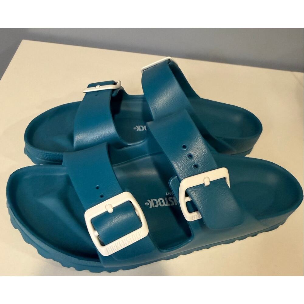 EUC Birkenstock Arizona Eva Sandals in Turquoise - Size 38 - Picture 4 of 8